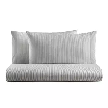 Комплект постельного белья с пододеяльником из чистого хлопка в полоску, окрашенного в пряже - Tif Lisola, двуспальный