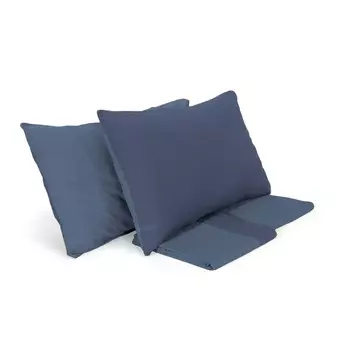 Комплект постельного белья с пододеяльником из хлопка и льна StoneWashed без глажки - Loire Lisola Stone, доска, двуспальный