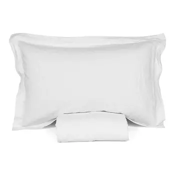 Комплект постельного белья с пододеяльником из чистого льна, без глажки - Роскошь Lisola Stone, белый, полуторный