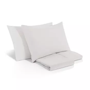 Комплект постельного белья с пододеяльником из чистого хлопка, без глажки - Senna Lisola Stone, устрица, полуторный