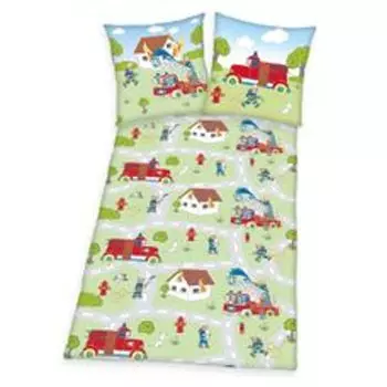 Комплект постельного белья с пожарной командой 2 шт. 80 х 80 и 135 х 200 см Herding