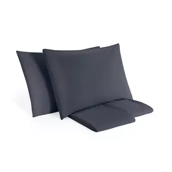 Комплект постельного белья с простынью из чистого хлопка StoneWashed без глажки - Сенна Lisola Stone, деним, двуспальный