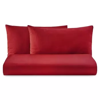 Комплект постельного белья с простынью из чистого хлопка однотонного цвета - Tortona Lisola Basic, валенсия, односпальный