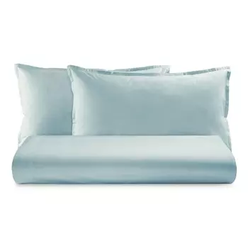 Комплект постельного белья с простынью из однотонного хлопкового атласа 300TC - Gottardo Lisola Basic, сион, двуспальный