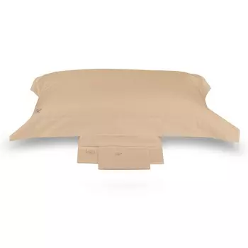 Комплект постельного белья с простынью из хлопкового перкаля, однотонный - Valentina Blue Blumarine, сахара