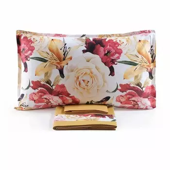 Комплект постельного белья с простынью из хлопкового перкаля - Giverny Lisola