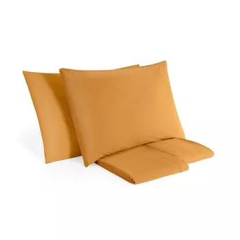 Комплект постельного белья с простынью из чистого хлопка StoneWashed без глажки - Сенна Lisola Stone