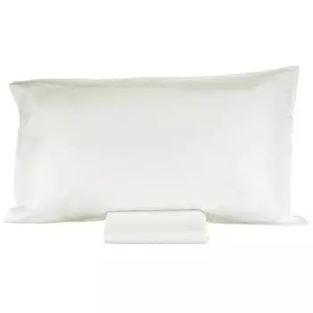 Комплект постельного белья с простынью из однотонной хлопковой фланели - Ольга Fazzini, шелковый белый