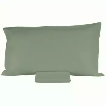 Комплект постельного белья с простынью из однотонной хлопковой фланели - Ольга Fazzini, зеленый