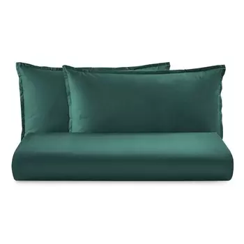 Комплект постельного белья с простынью из однотонного хлопкового атласа 300TC - Gottardo Lisola Basic, Francese