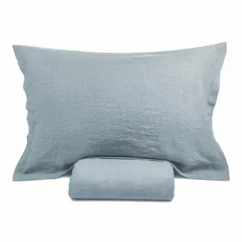 Комплект постельного белья с простынью из чистого льна StoneWashed без глажки - люкс Lisola Stone, регулус, односпальный