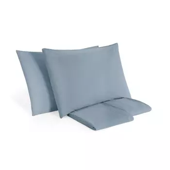 Комплект постельного белья с простынью из чистого хлопка StoneWashed без глажки - Сенна Lisola Stone, регулус, полуторный