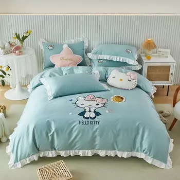 Комплект постельного белья Sanrio Hello Kitty Judy, голубой