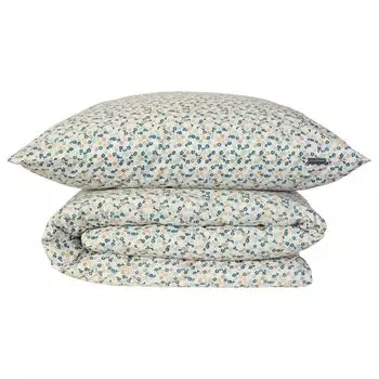 Комплект постельного белья Schiesser Ditsy | Ренфорс | 100% хлопок экологически чистого производства | 135х200см + 80х80см | крем