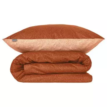 Комплект постельного белья Schiesser Винни | Ренфорс | 100% хлопок экологически чистого производства | 135х200см + 80х80см | терракота