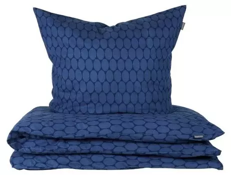 Комплект постельного белья Schiesserset Feinbiber Drops, 135x1x200 см, темно-синий