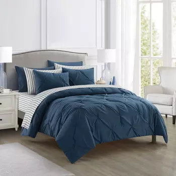 Комплект постельного белья Sharper Image, темно-синий