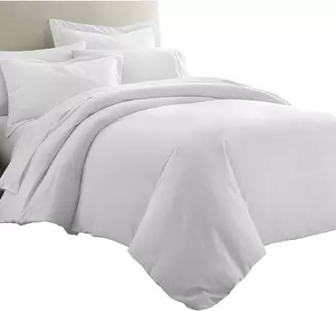 Комплект постельного белья Sheetsnthings Solid Bamboo Viscose 7PC, белый
