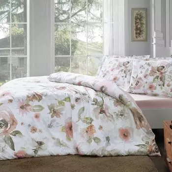 Комплект постельного белья Tac Clara из атласа лосось