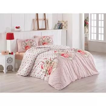 Комплект постельного белья Tac Crystal Double Ranforce Moonlight Brown