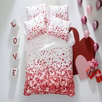 Комплект постельного белья Tac Desire Ranforce, красный