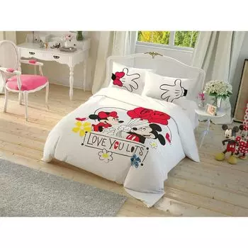 Комплект постельного белья Tac Disney Minnie Mickey Check Animate