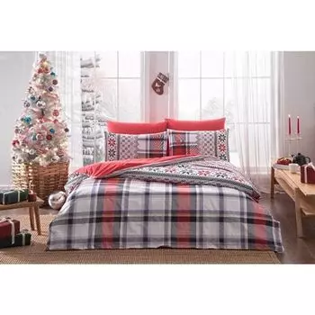 Комплект постельного белья Tac Double Ranforce Faber Red