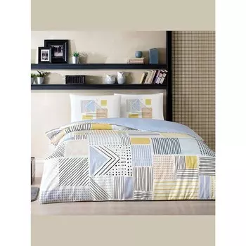 Комплект постельного белья Tac Genc Modasi Hugo Blue