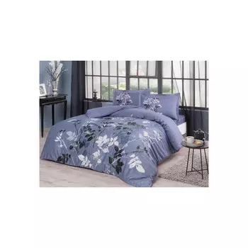 Комплект постельного белья Tac из хлопка и атласа Clement, фиолетовый, двойной