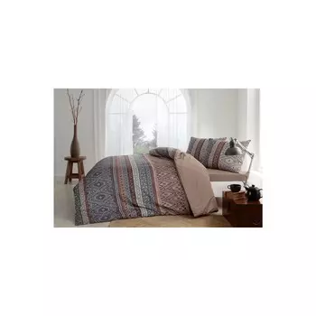 Комплект постельного белья Tac King Size Ranforce Arturo Tan