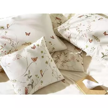 Комплект постельного белья Tac Melle Ranforce кремового цвета