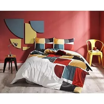 Комплект постельного белья Tac Ranforce Leo Горчичный