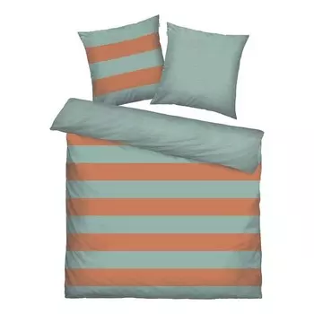 Комплект постельного белья Tom Tailor, 200x0,5x220 см цвет warm coral & fresh sage