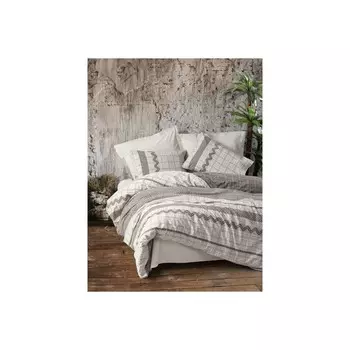 Комплект постельного белья Toprak с двойным пододеяльником Aren Coffee