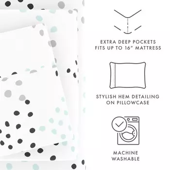 Комплект постельного белья Trio, светло-серый узор, ультрамягкое постельное белье из микрофибры, двойное белье ienjoy Home, цвет Light Gray