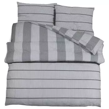 Комплект постельного белья vidaXL Set 3016894-9 (3 шт), 200x1x200 см, светло-серый