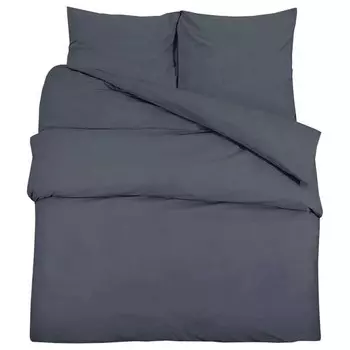 Комплект постельного белья vidaXL Set 3016894-8 (3 шт), 200x1x200 см, антрацитовый