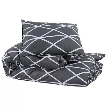 Комплект постельного белья vidaXL Set 3016894-1 (2 шт), 135x1x200 см цвет dunkelgrau/wei
