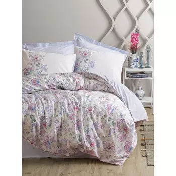 Комплект постельного белья в богемном стиле, одинарный пододеяльник Adsila Blue