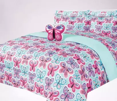 Комплект постельного белья в сумке Twin Butterfly Blue, синий 1