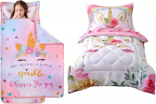 Комплект постельного белья Wowelife Unicorn для малышей, коврик для сна, спальный мешок для мальчиков и девочек, детский сад, детский сад