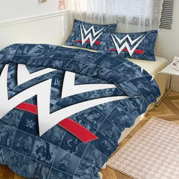 Комплект постельного белья Wwe Lxuzbyo, синий