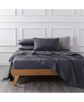 Комплект простыней из бельгийского льна и хлопка, Twin XL Egyptian Linens, серый