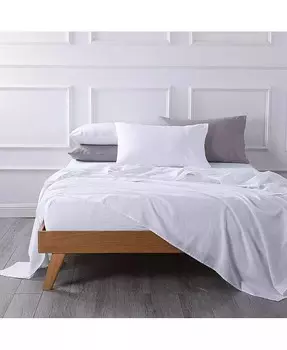 Комплект простыней из бельгийского льна и хлопка, Twin XL Egyptian Linens, белый