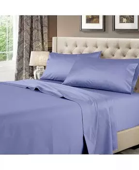 Комплект простыней из цельного хлопка плотностью 600 нитей, Twin XL Egyptian Linens, синий