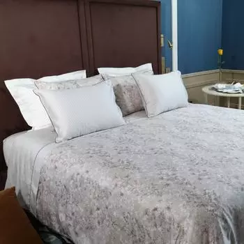 Комплект простыней из хлопкового атласа «Анжелика» Lameirinho, белый