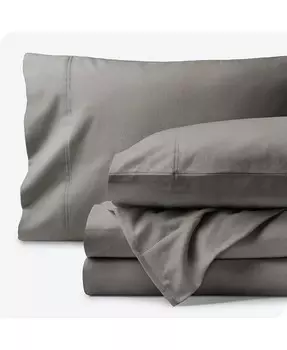 Комплект простыней из органической фланели King Bare Home, серый