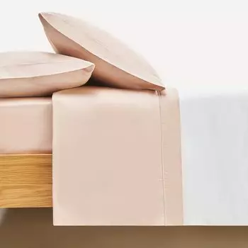 Комплект простыней из перкаля, 400 ниток. El Corte Ingls, розовый