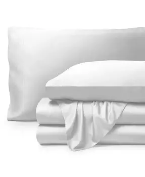 Комплект простыней из вискозы из бамбука Bare Home, белый