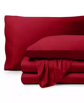 Комплект простыней из вискозы из бамбука Bare Home, красный